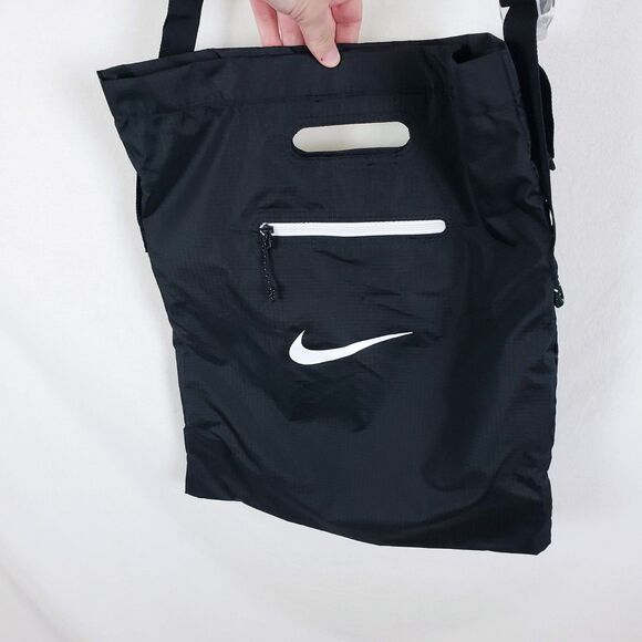 Nike Stash Tote Bag 13L Black Packable Lightweight Groceries Travel 17" x 14" - Picture 1 of 13